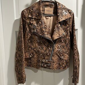 Blank NYC soft faux leather animal print jacket. Like New !